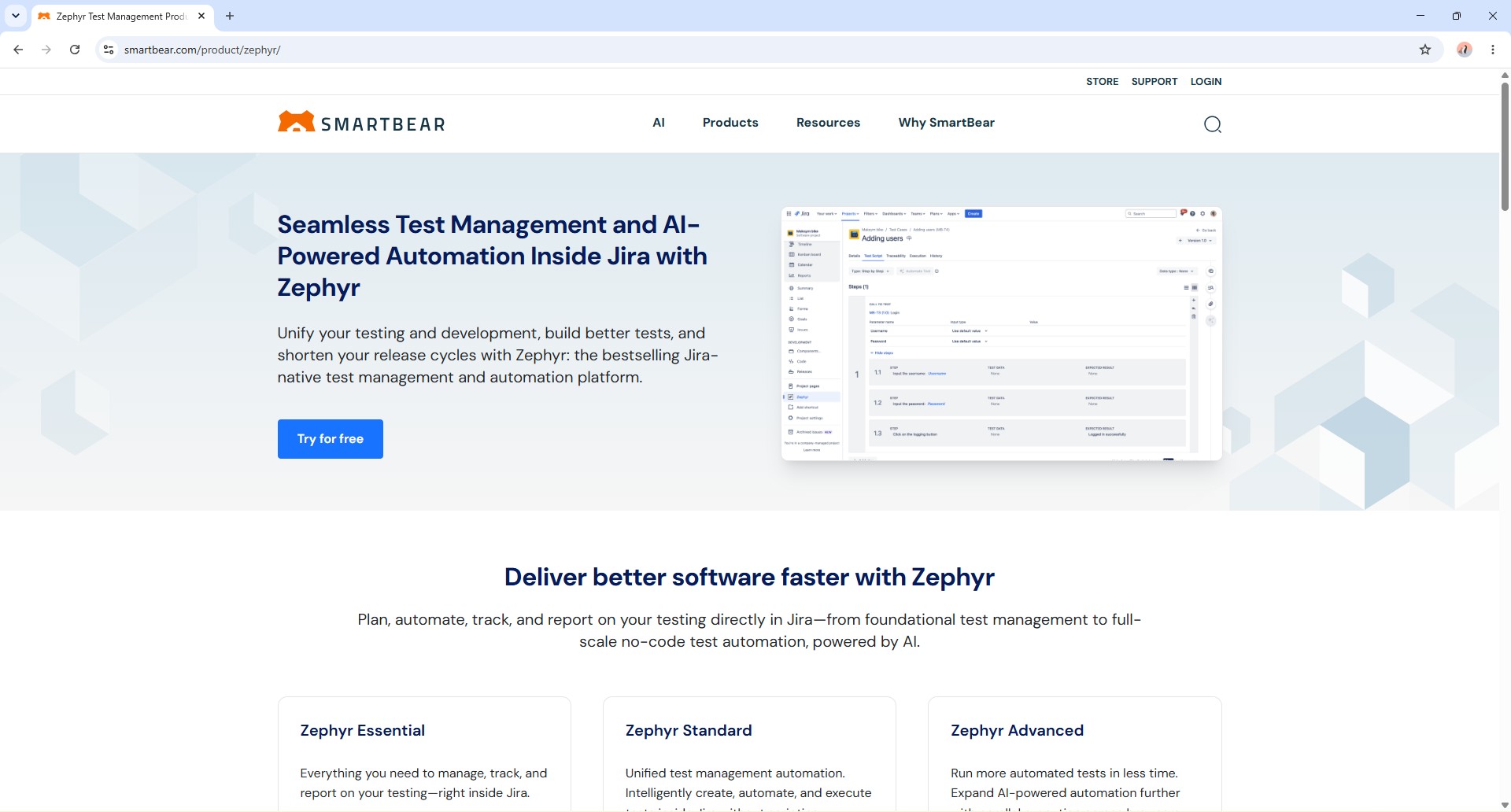 Zephyr test management plugin for Jira