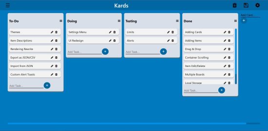 Kards is a simple open source cards-based kanban board web app