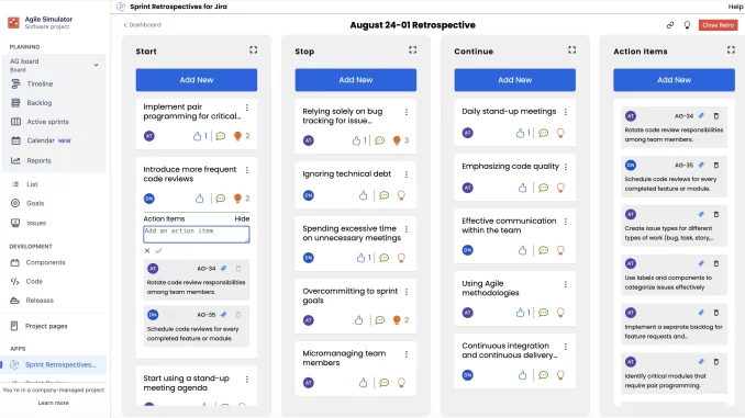 Sprint Retrospectives for Jira plugin