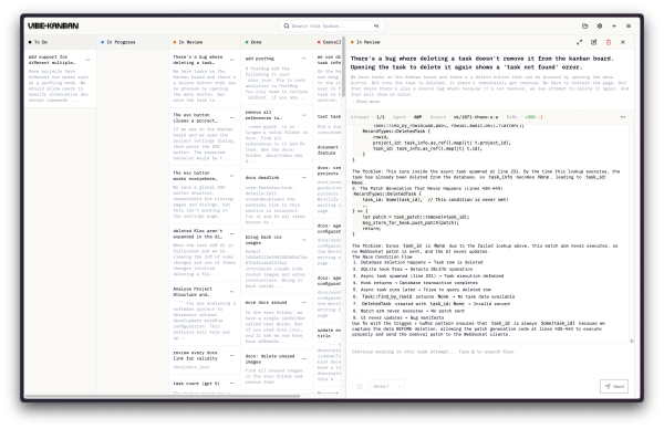 Vibe Kanban open source kanban